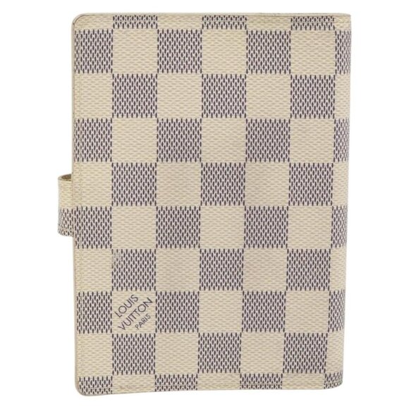 LOUIS VUITTON Damier Azur Agenda PM Day Planner Cover R20706 LV Auth 130831 - Picture 3 of 16